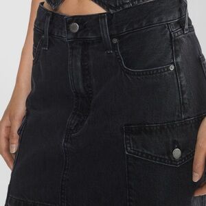 Aritzia Black Denim Mini Skirt